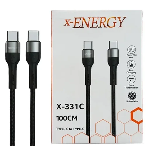 کابل تبدیل فست شارژ X-Energy X331C Type-C to Type-C 3.25A PD65w 1m