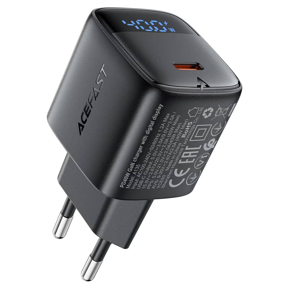 شارژر دیواری ایس فست با توان 40 وات ACEFAST A135 PD 40W GaN Fast Charger