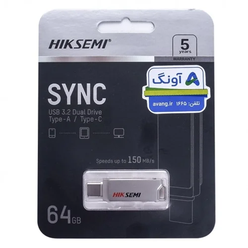 فلش 64 گیگ هایک سمی مدل HIKSEMI HS-USB3.2 - E327C