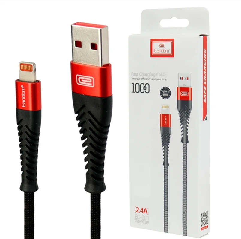 کابل آیفونی فست شارژ Earldom EC-0611 2.4A
