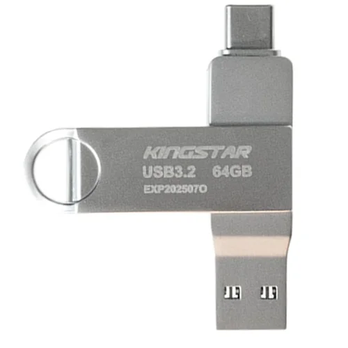 فلش 64 گیگ کینگ استار KingStar Dual-3 C60 OTG Type-C USB3.2