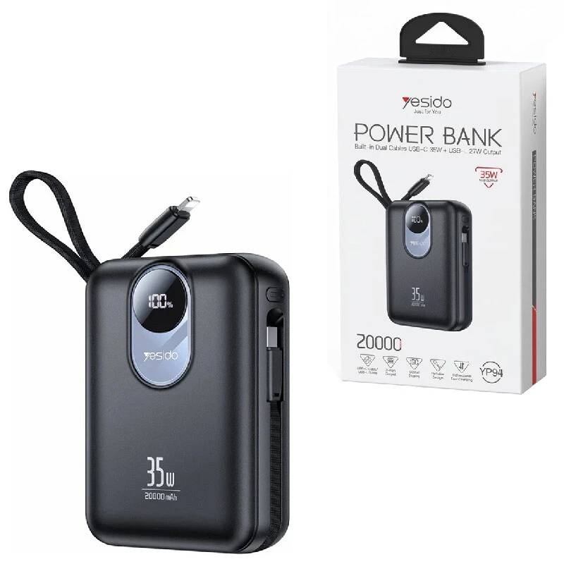 پاوربانک فست شارژ یسیدو YP94 PD 22.5W ظرفیت 20000mAh