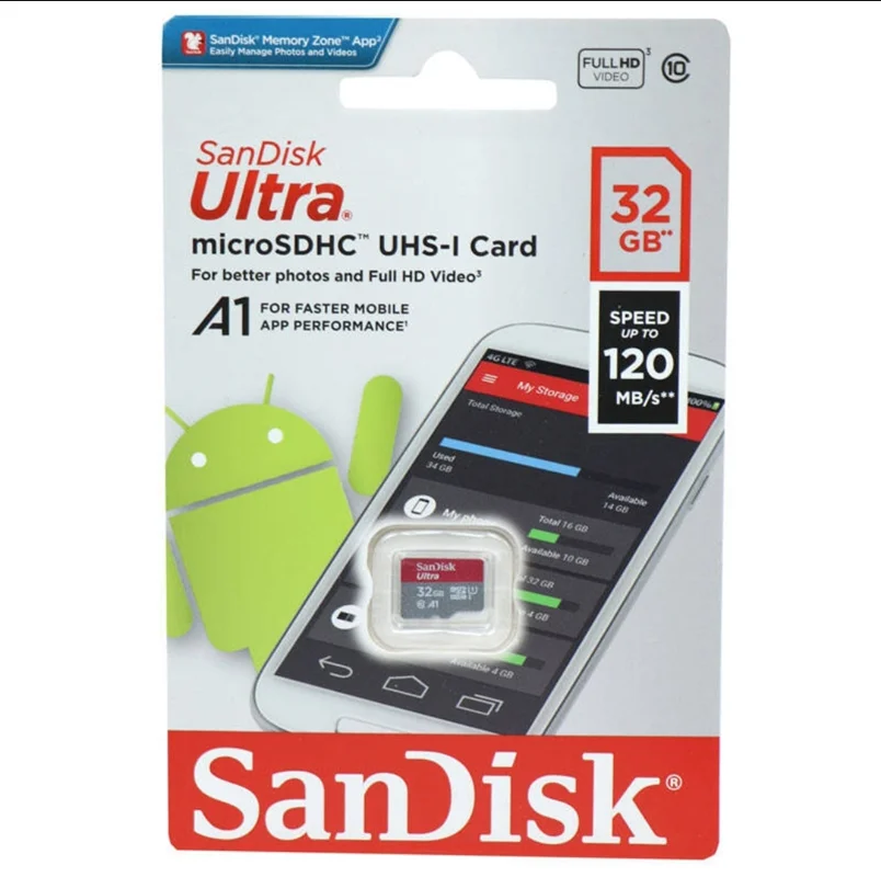رم میکرو 64 گیگ سن دیسک SanDisk Uhtra U1 A1 C10 120MB/s