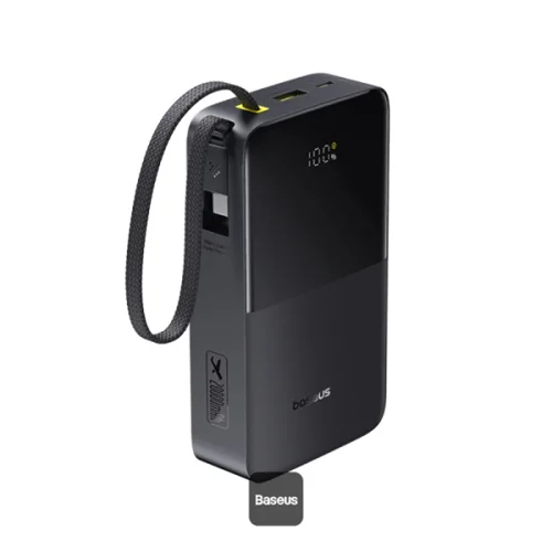 پاوربانک 20000 باسئوس Baseus EnerFill FC51 Bipow2 Pro E0027701 Dual-Cable PD 22.5W با 2 کابل متصل