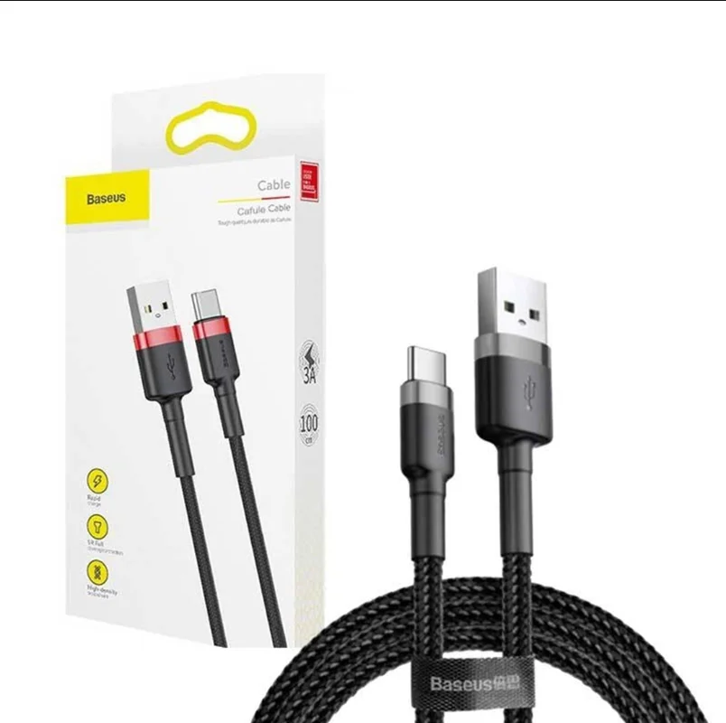 کابل تایپ سی فست شارژ Baseus Cafule CATKLF-B 3A 1m